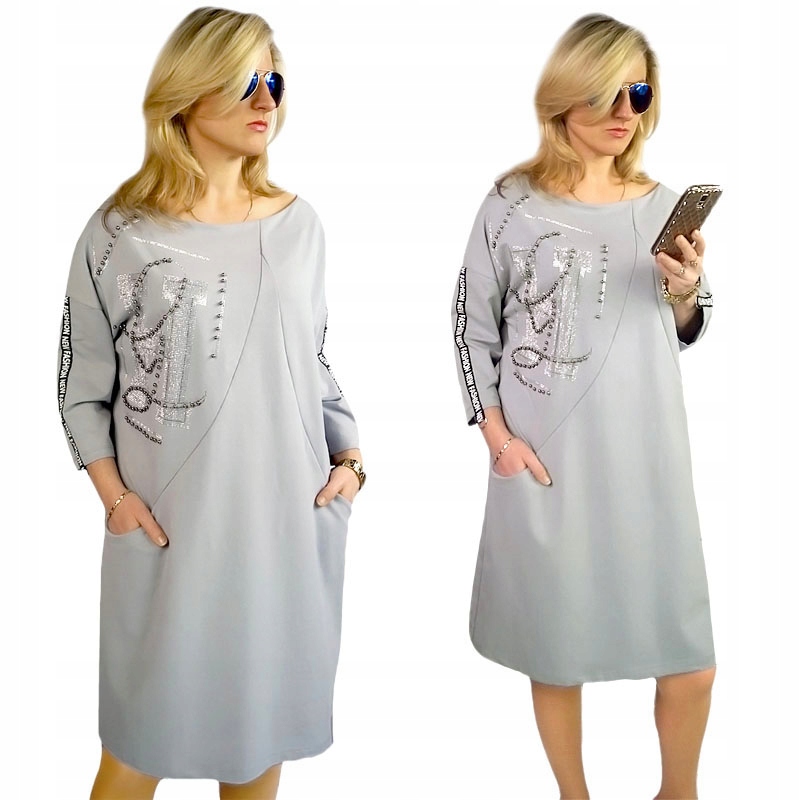 Bavlněná Elegantní Bižuterní Šaty Tuba Perličky Šatonové Růže 48 50 52 5XL