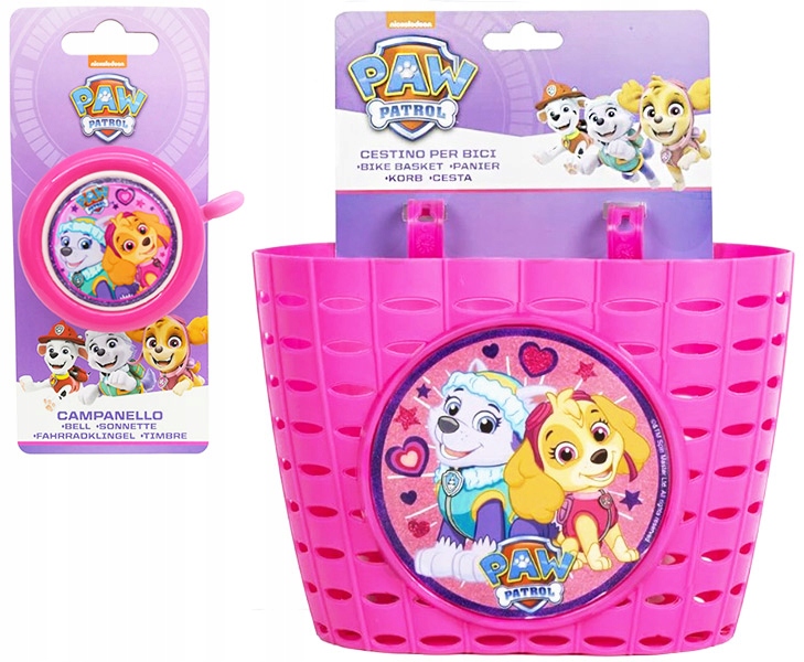 ZESTAW KOSZYK NA ROWER HULAJNOGĘ + DZWONEK ROWEROWY DLA DZIECI PSI PATROL Materiał dominujący tworzywo sztuczne