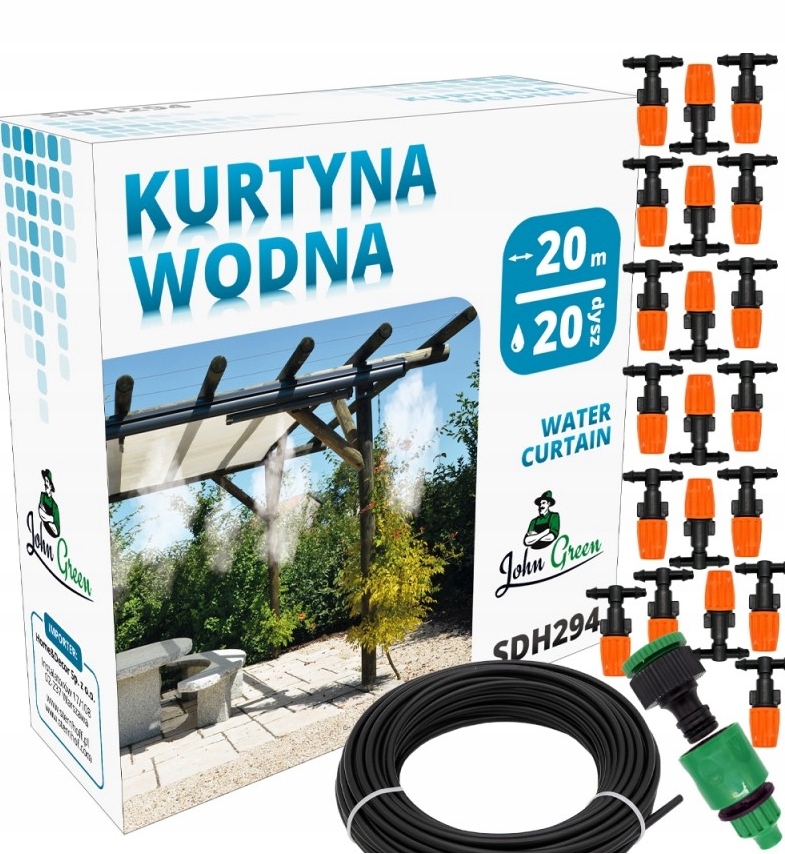 

Kurtyna Wodna Ogrodowa Wąż Mgiełka Zestaw 20M