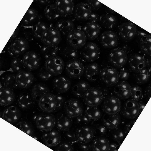 Akrylové korále Perlové 6 mm 0,5 kg Černé