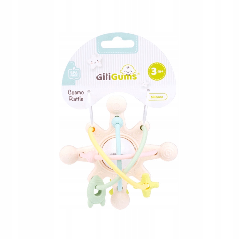 Grzechotka Kosmos pastelowa GiliGums Dumel