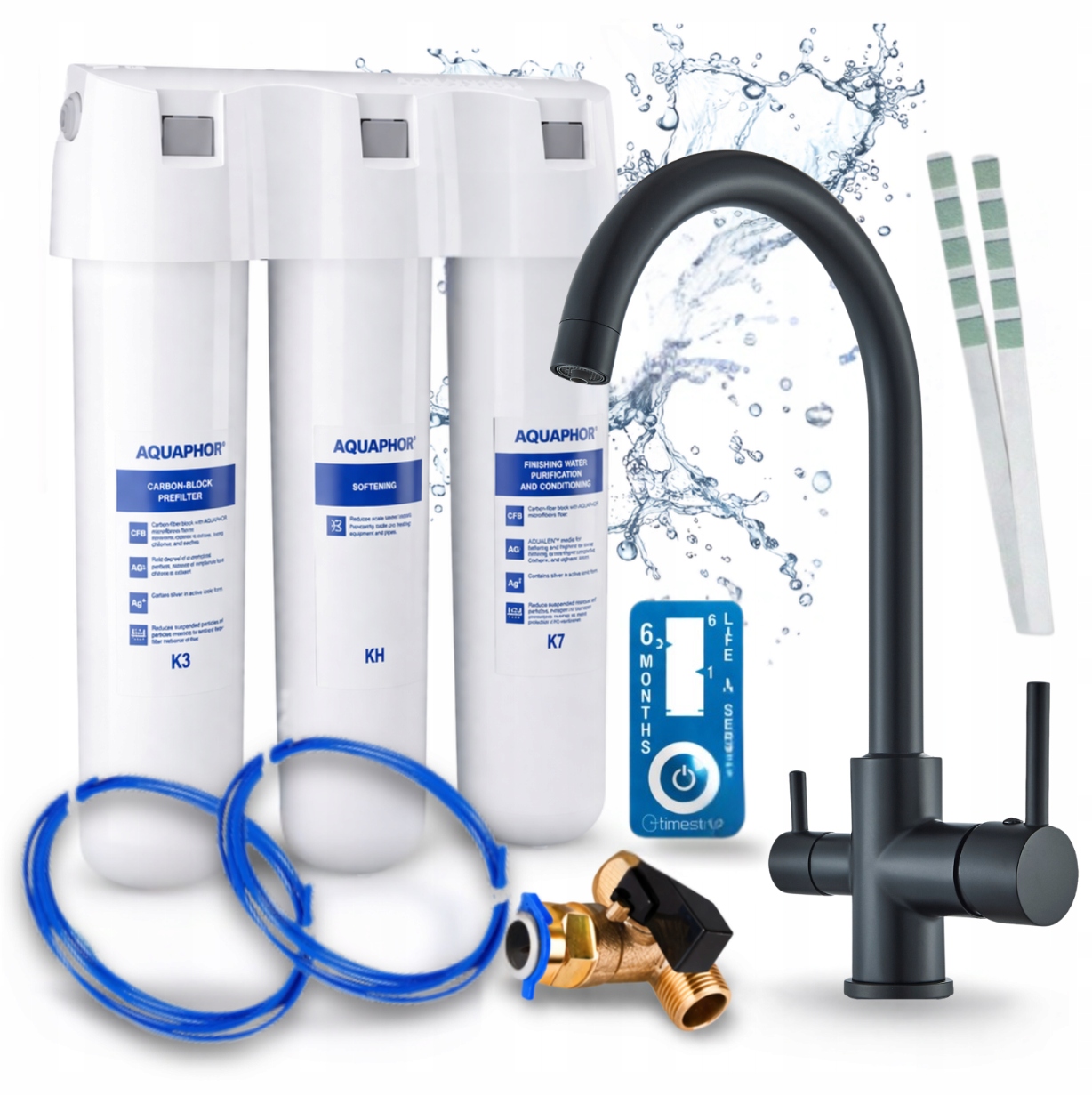 Čistič Pitné Vody Aquaphor Křišťál H A Třícestná Baterie Černá Pzh