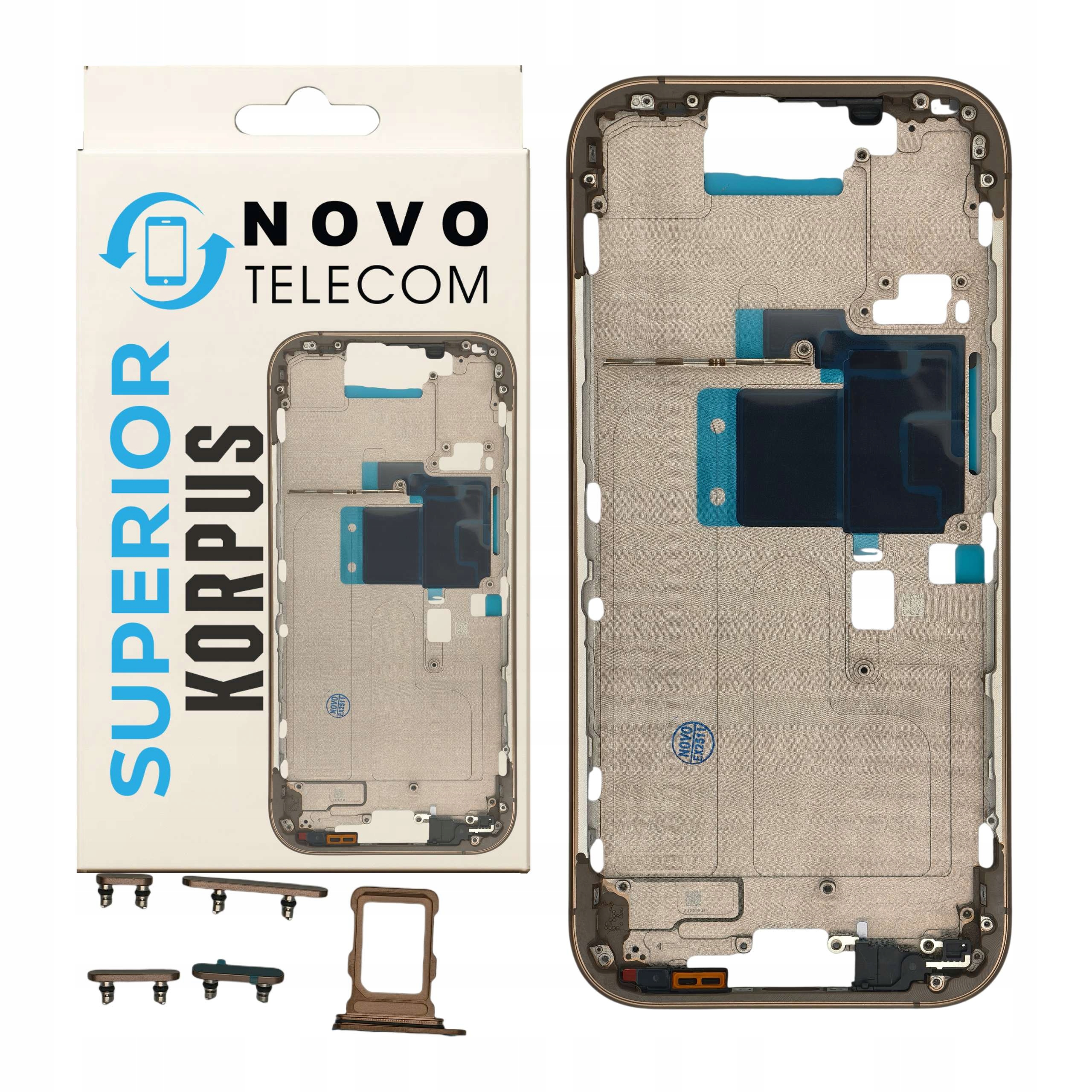 Korpus Obudowa Ramka Telefonu do iPhone 16 Pro Pustynna