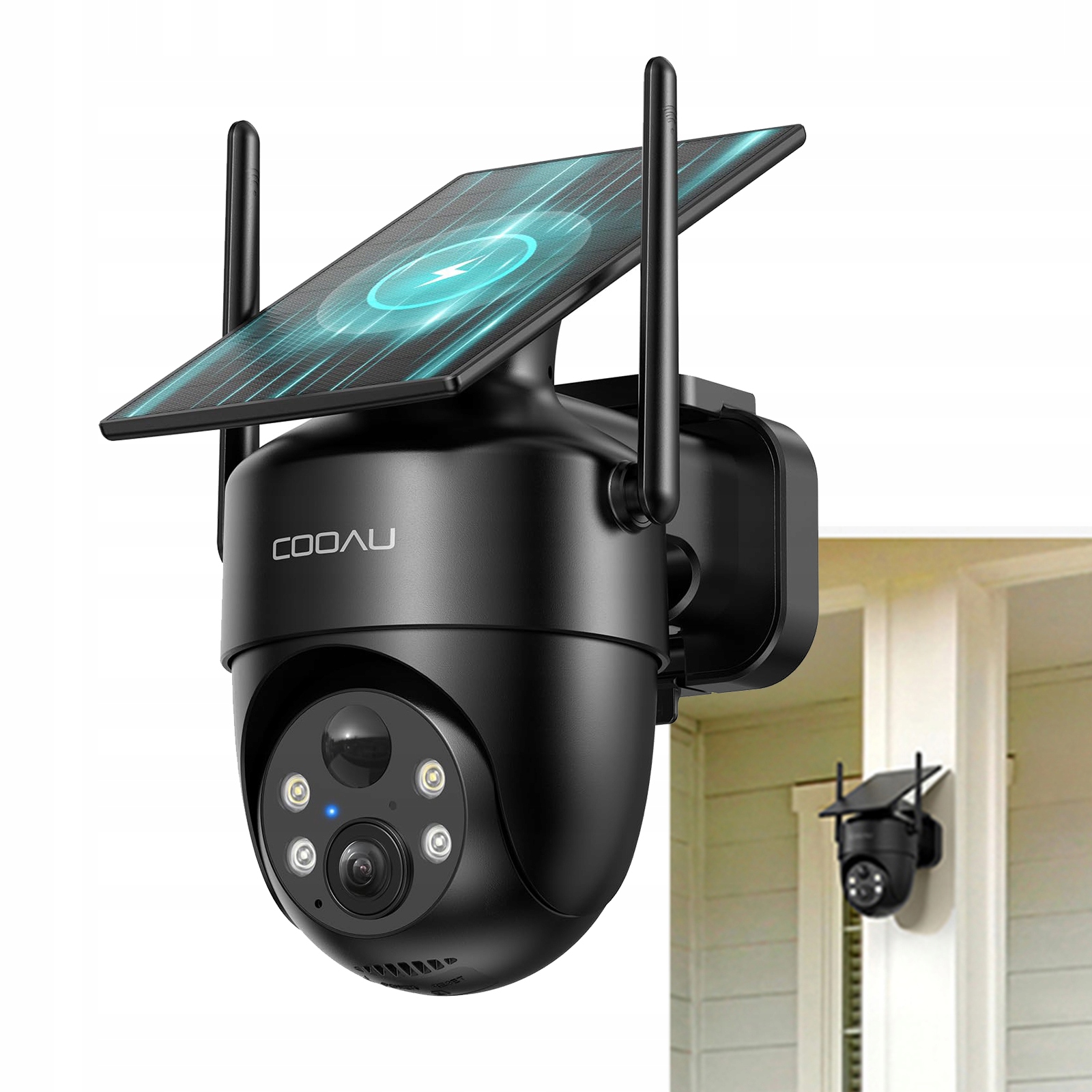 2K Wifi Solární Bateriová Monitorovací Kamera Se Solárním Panelem A Detekcí