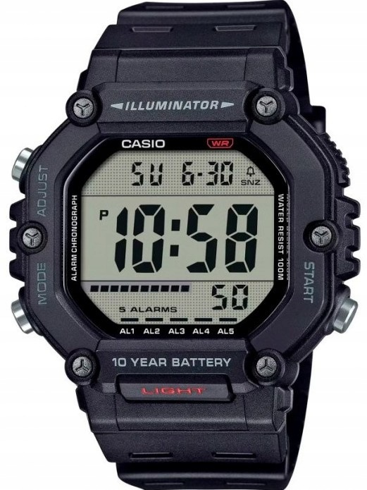 Pánské Hodinky Casio AE-1600H-1AVEF Černá Stopka 100M Dárek Pro Kluka