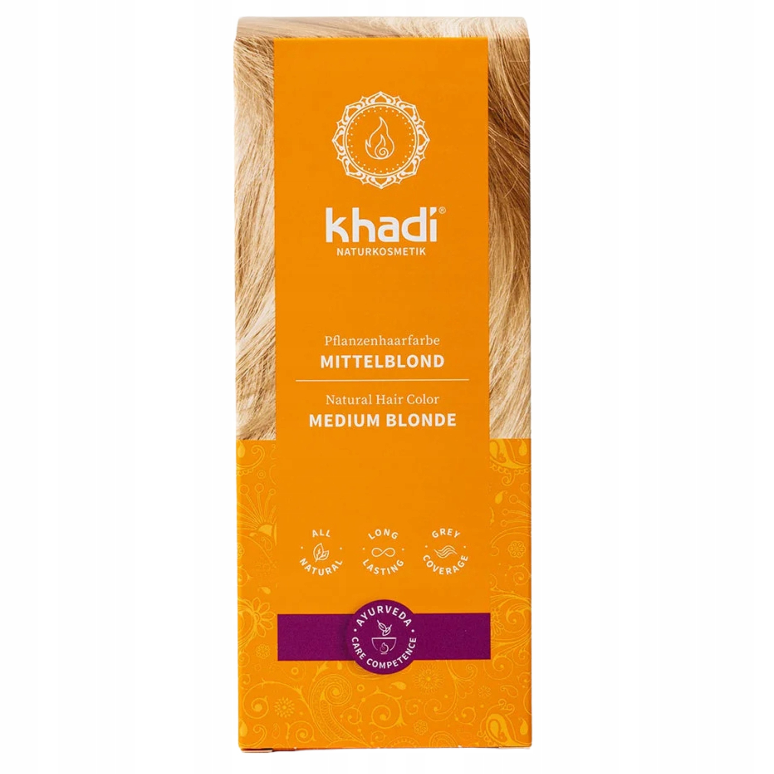 Farba do włosów Naturalna Henna Średni Blond Khadi Medium Blonde 100g