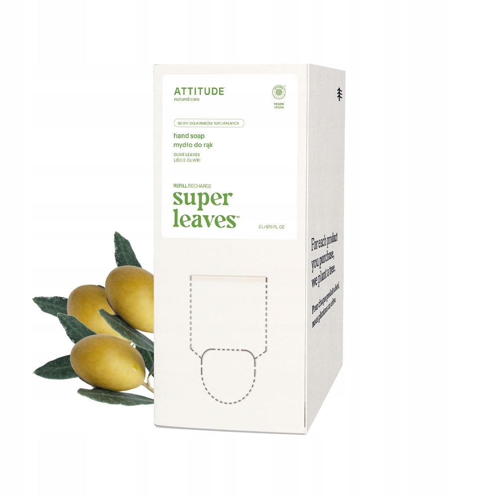 Levně Tekuté mýdlo na ruce Olivy Náhradní náplň Attitude Velké balení 2 l