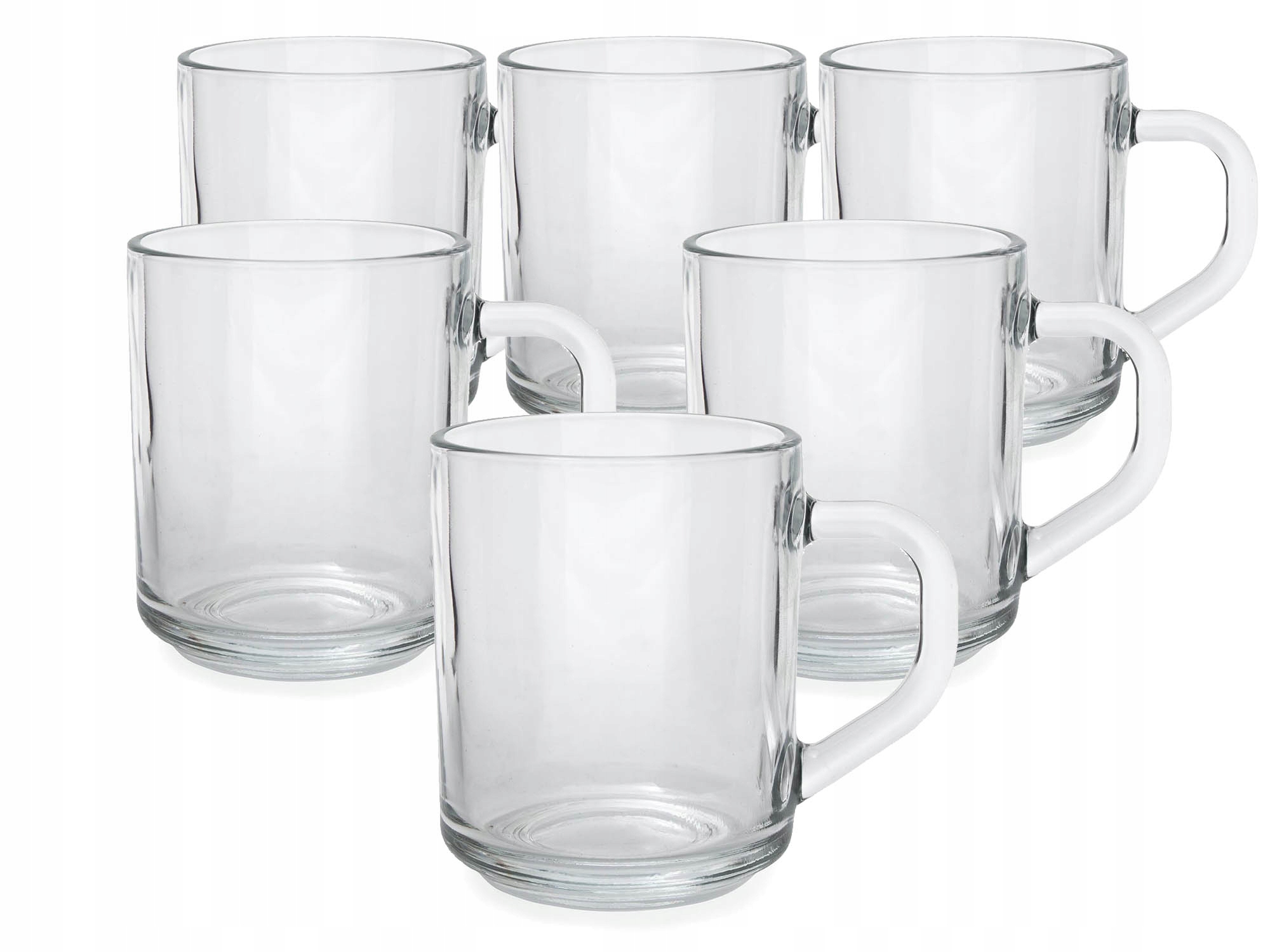 

6x Kubek szklany 250 ml Gładki zestaw szklanek