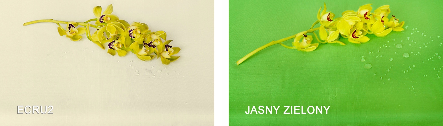 OBRUS PLAMOODPORNY 150X280 DESZCZYK BIAŁY ECRU MAT Marka 123Obrusy