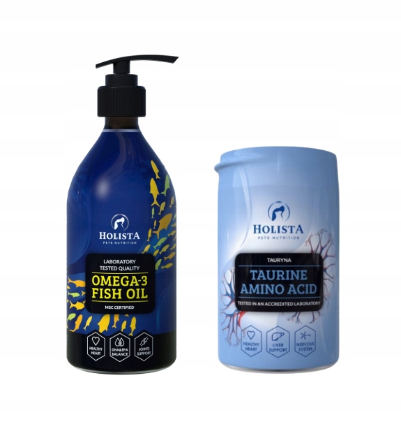 Levně Holista Omega3 Oil 500 ml Holista Taurine Amino Acid Taurin 250 g Set