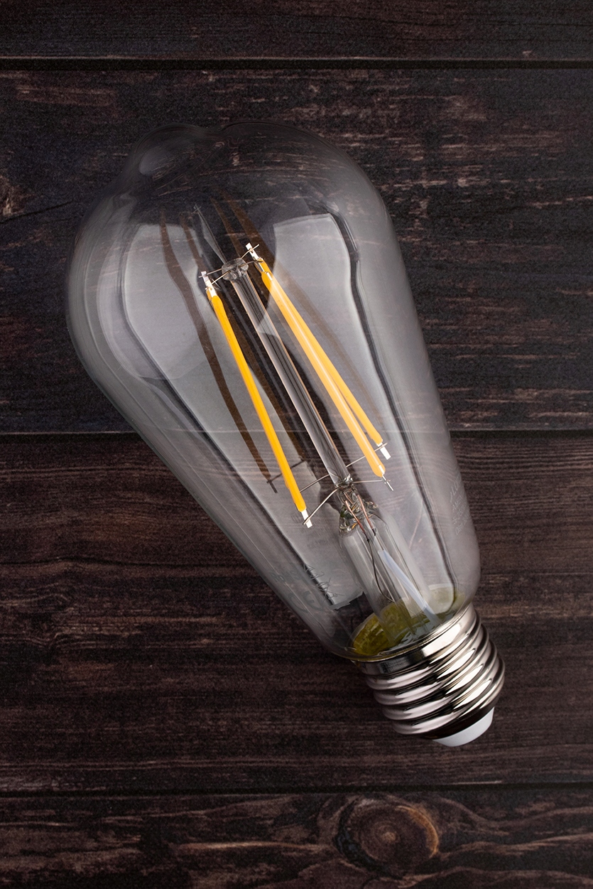 Żarówka LED E27 EDISON ST64 8W = 60W 3000K Ciepła FILAMENT OZDOBNA RETRO Rodzaj gwintu E27