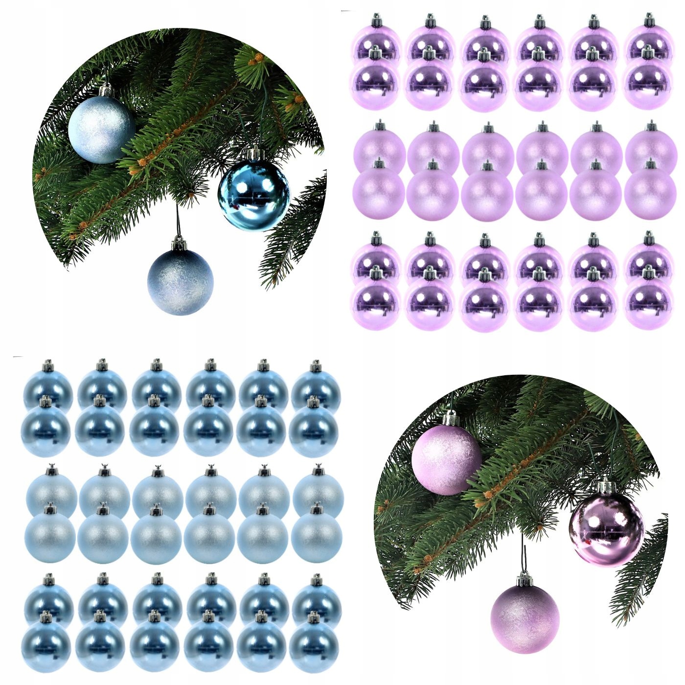 

Bombki Na Choinkę 5cm Zestaw 72szt choinkowe