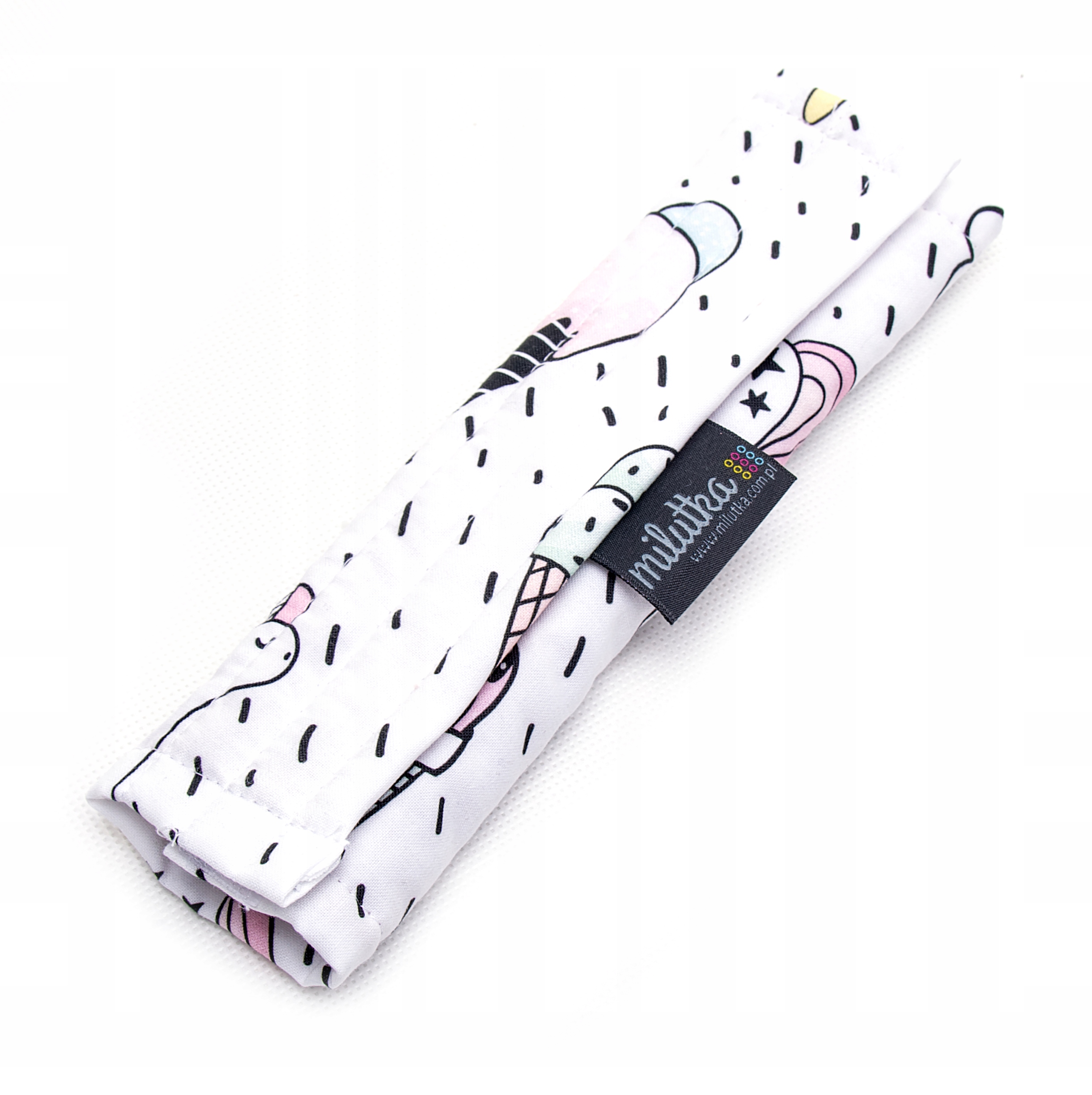 MILUTKA osłonka na pas samochodowy ochraniacz do auta samochodu na rzep