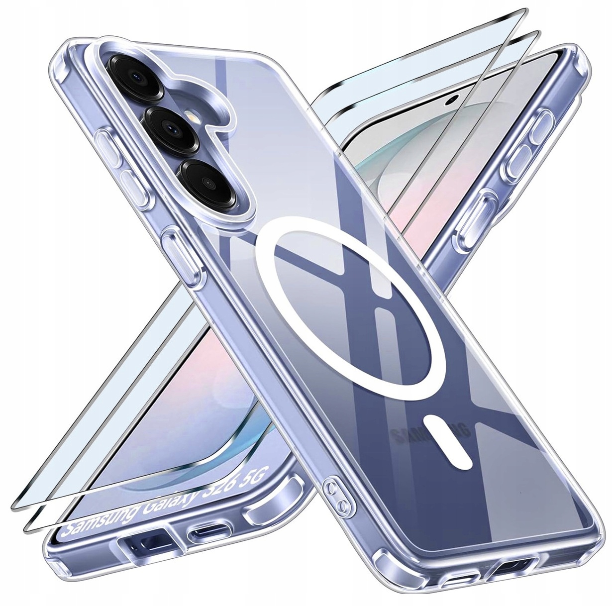 Etui Magsafe Case Clear 2x Szkło Premium+ do Samsung Galaxy S26 5G