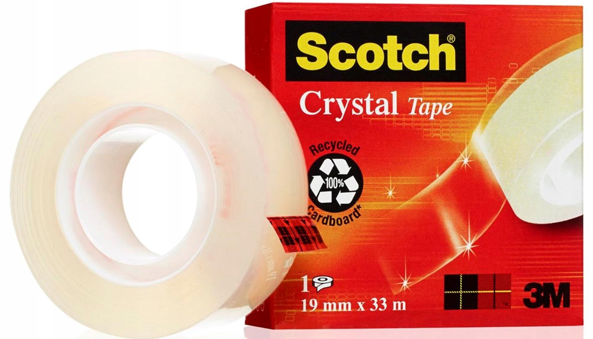 

Taśma Klejąca 19MM X 33M Crystal Clear Scotch