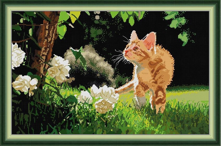 Křížková výšivka počítaná sada (kanva, mulina)