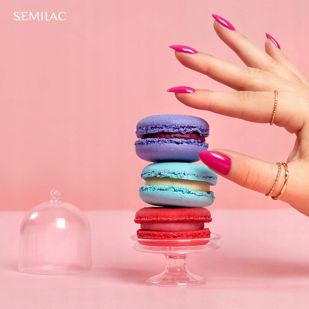 SEMILAC 391 Raspberry Charm Lakier hybrydowy 7ml Kolor Odcienie czerwieni i różu