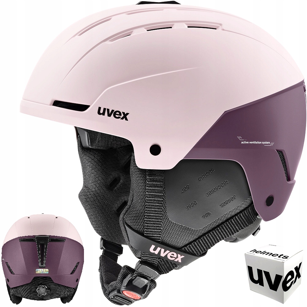 Lyžařská a snowboardová helma Uvex Stance 51-55 cm pink burgundy mat