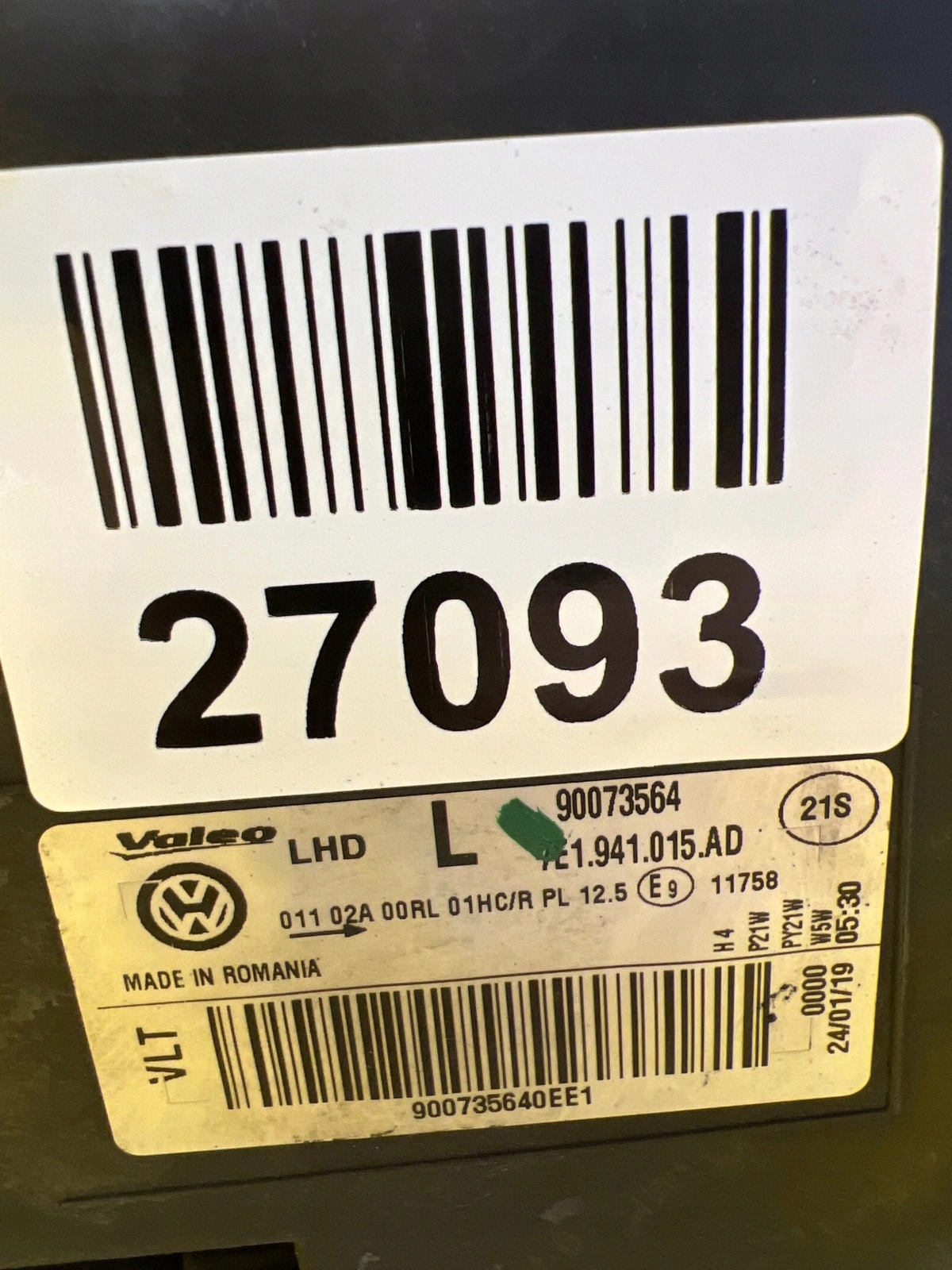light left VW Transporter T6 7E1 7E1941015AD