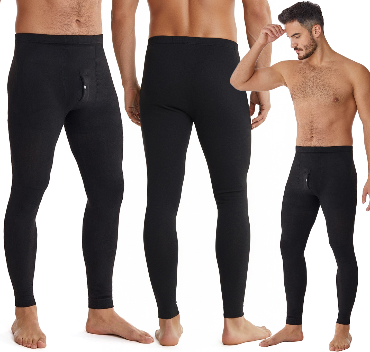 Bavlněné kalhoty Dlouhé legíny Pánské teplé na zimu 2XL/3XL