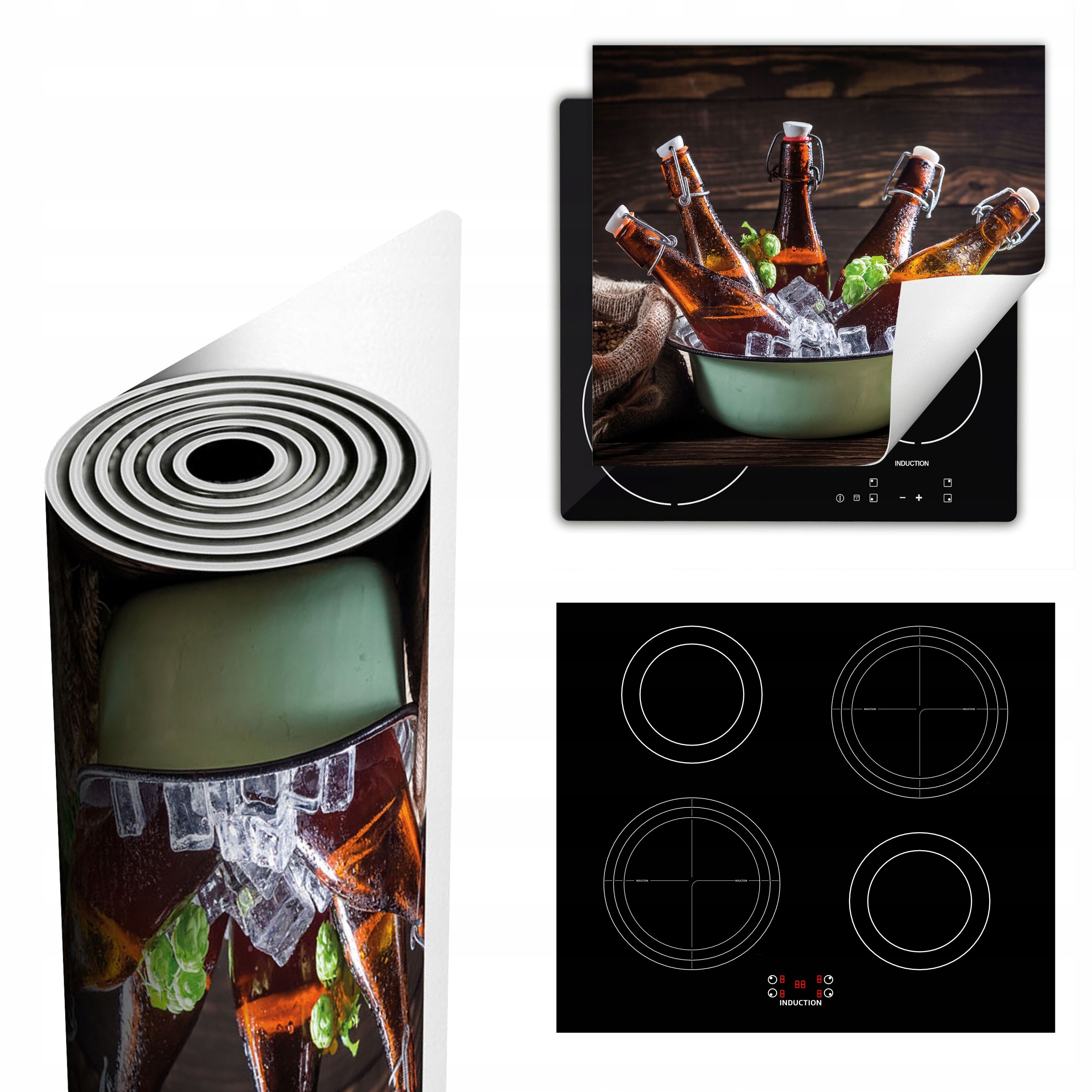 Ochranná Podložka Na Sporák Má Více Místa 60x52 Pivo – dřevo