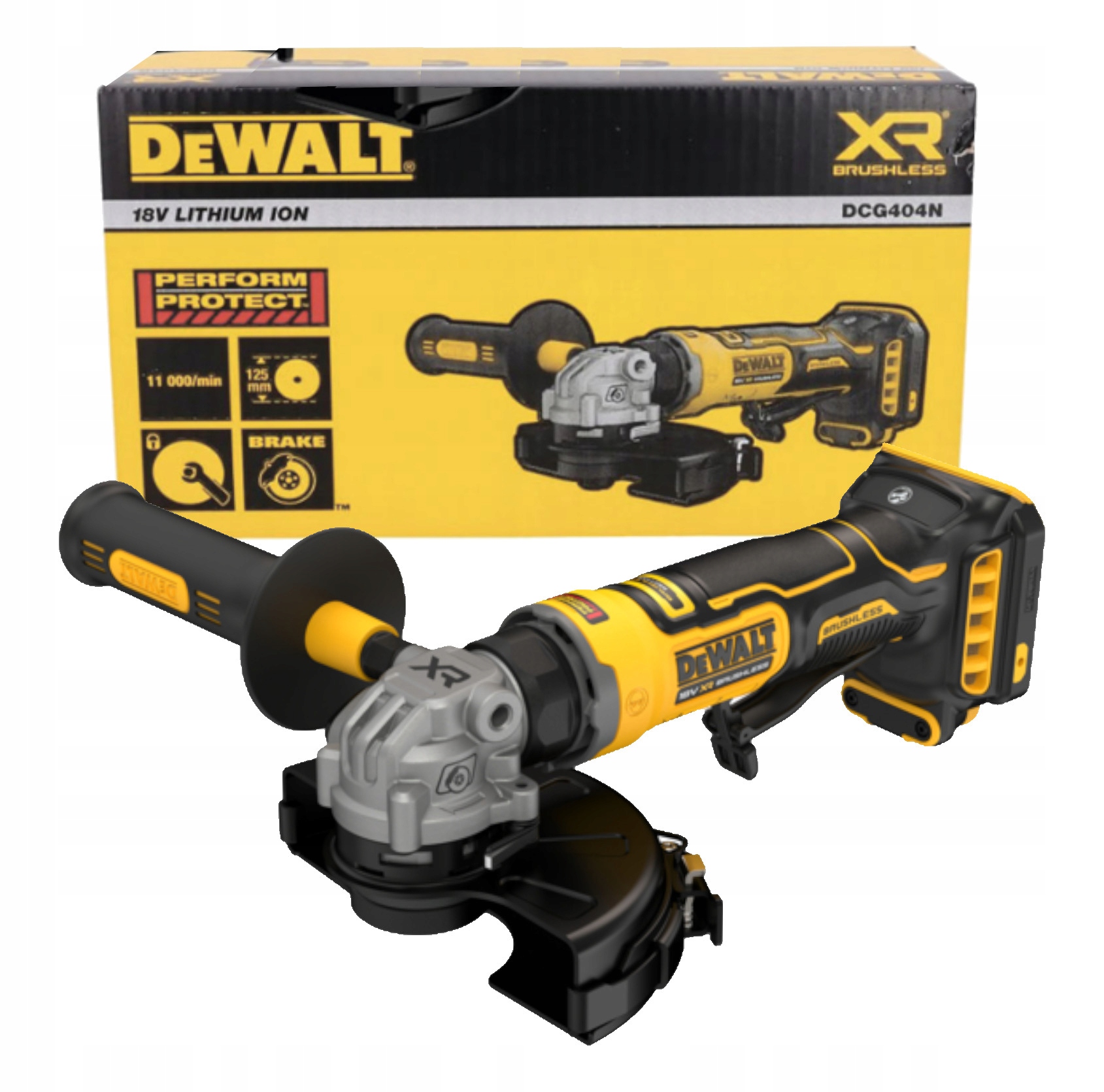 DeWALT Kompaktowa poręczna szlifierka kątowa 125 mm body DCG404N