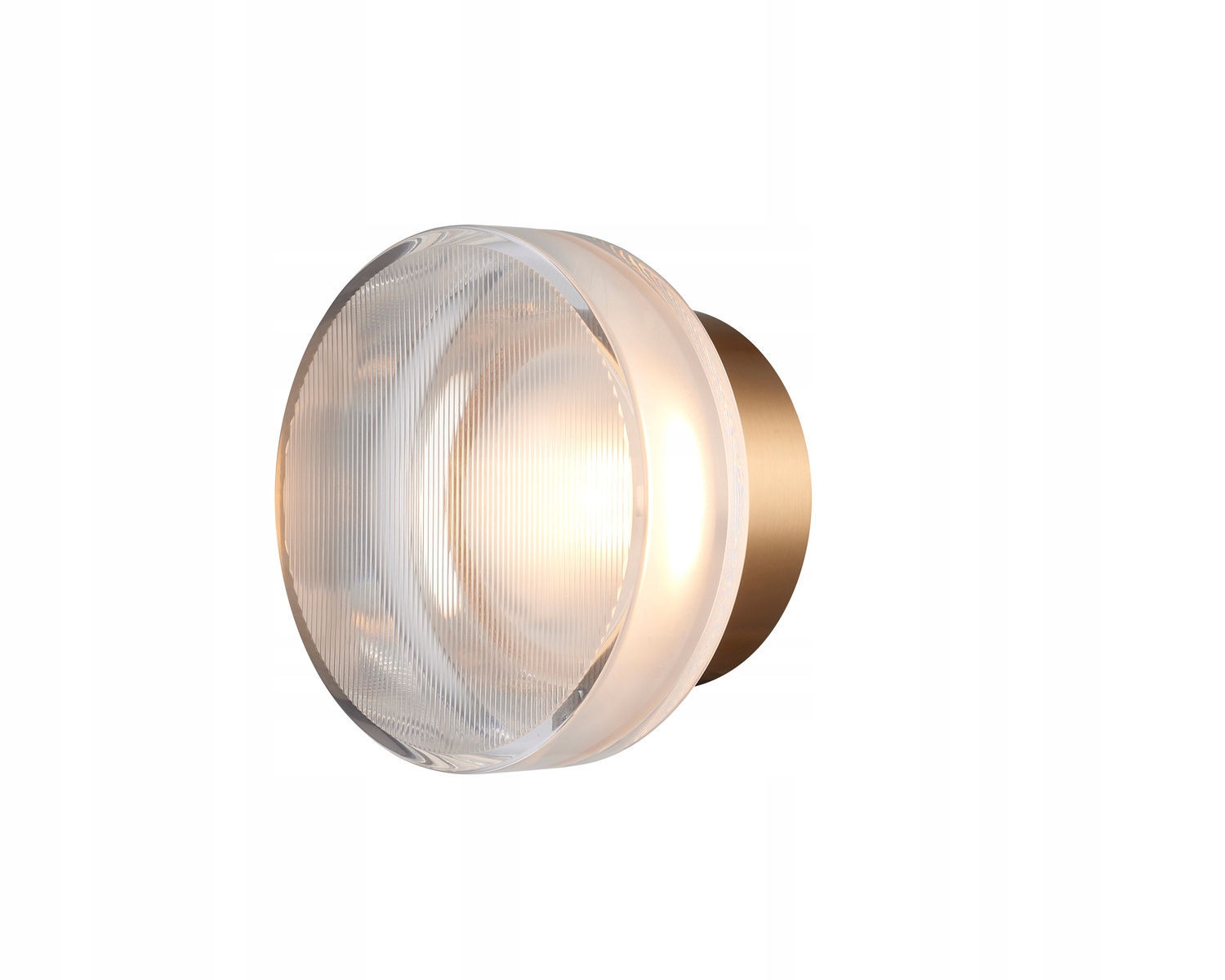 Kulatý nástěnná lampa ve tvaru bonbónu Carmello, zlatá, transparentní