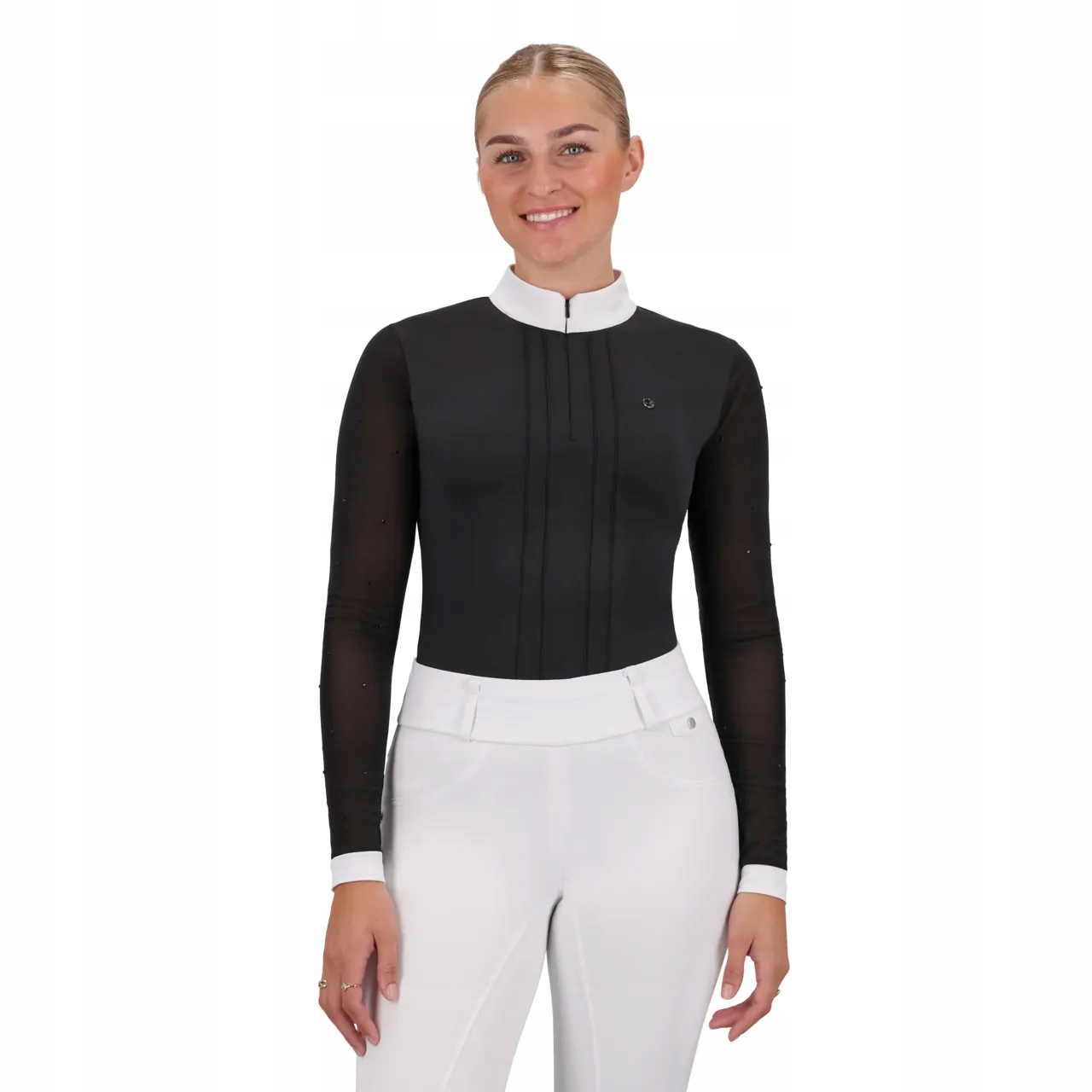 Dámská soutěžní jezdecká košile Qhp Sennah 25AW černá 38