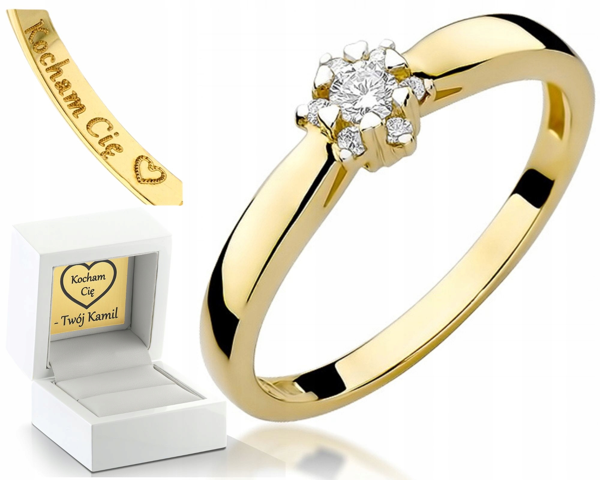 Prstýnek S Brilianty Gravírování Bonus Dárek