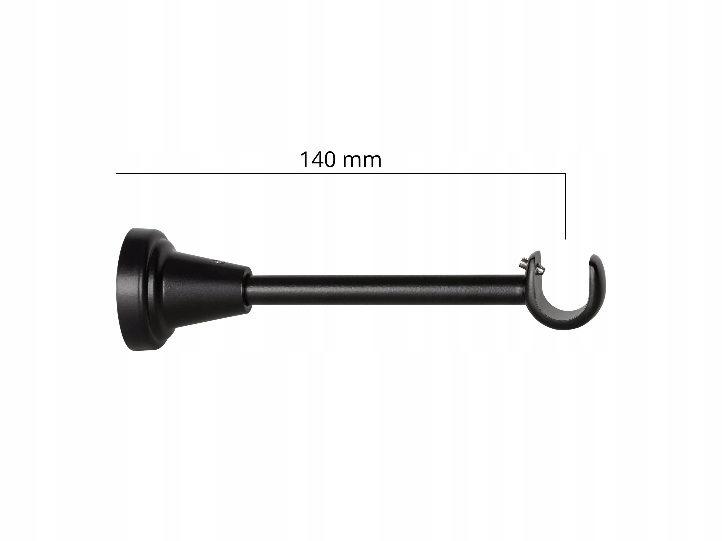 

Bojanek Wspornik Uchwyt Pojedynczy Czarny 16MM