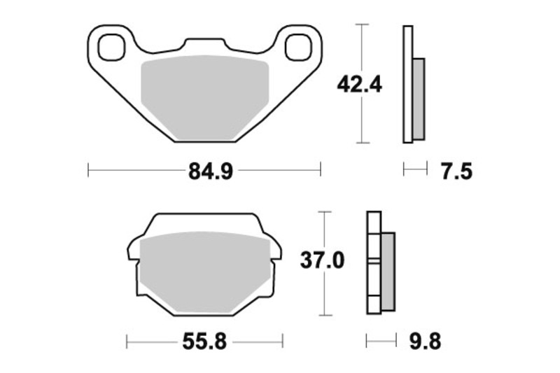 Brzdové Doštičky Sbs Sinter Kawasaki KLE500 KLR650 ZZR250 586LS