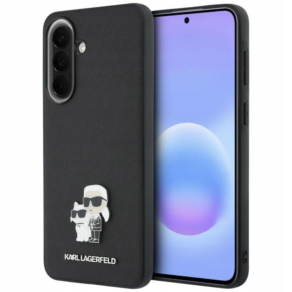 Pouzdro Karl Lagerfeld Saffiano w/ Karl&Choupette Metal Logo pro Samsung Ga