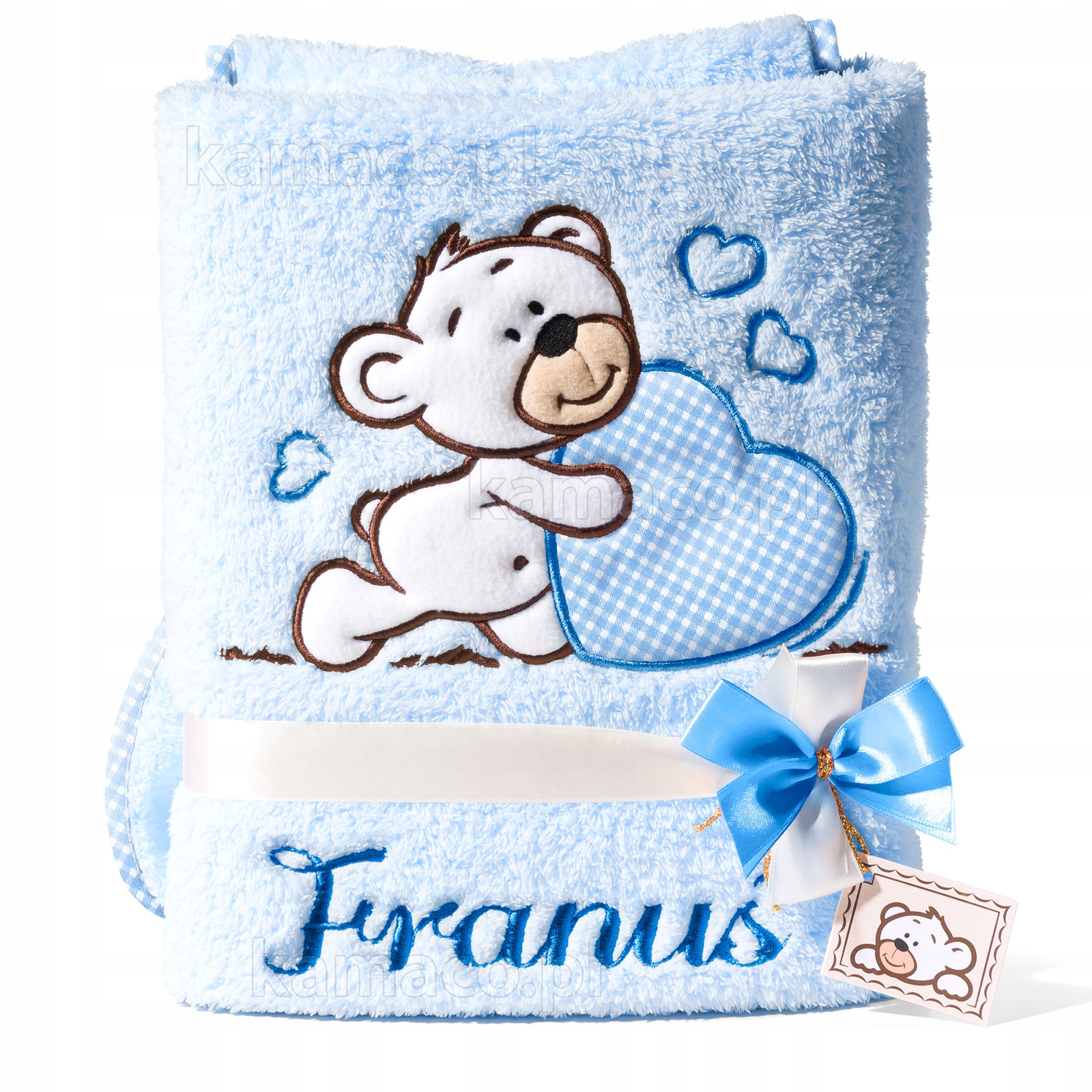 

Długowłosy Kocyk Haft z Imieniem i Metryczką