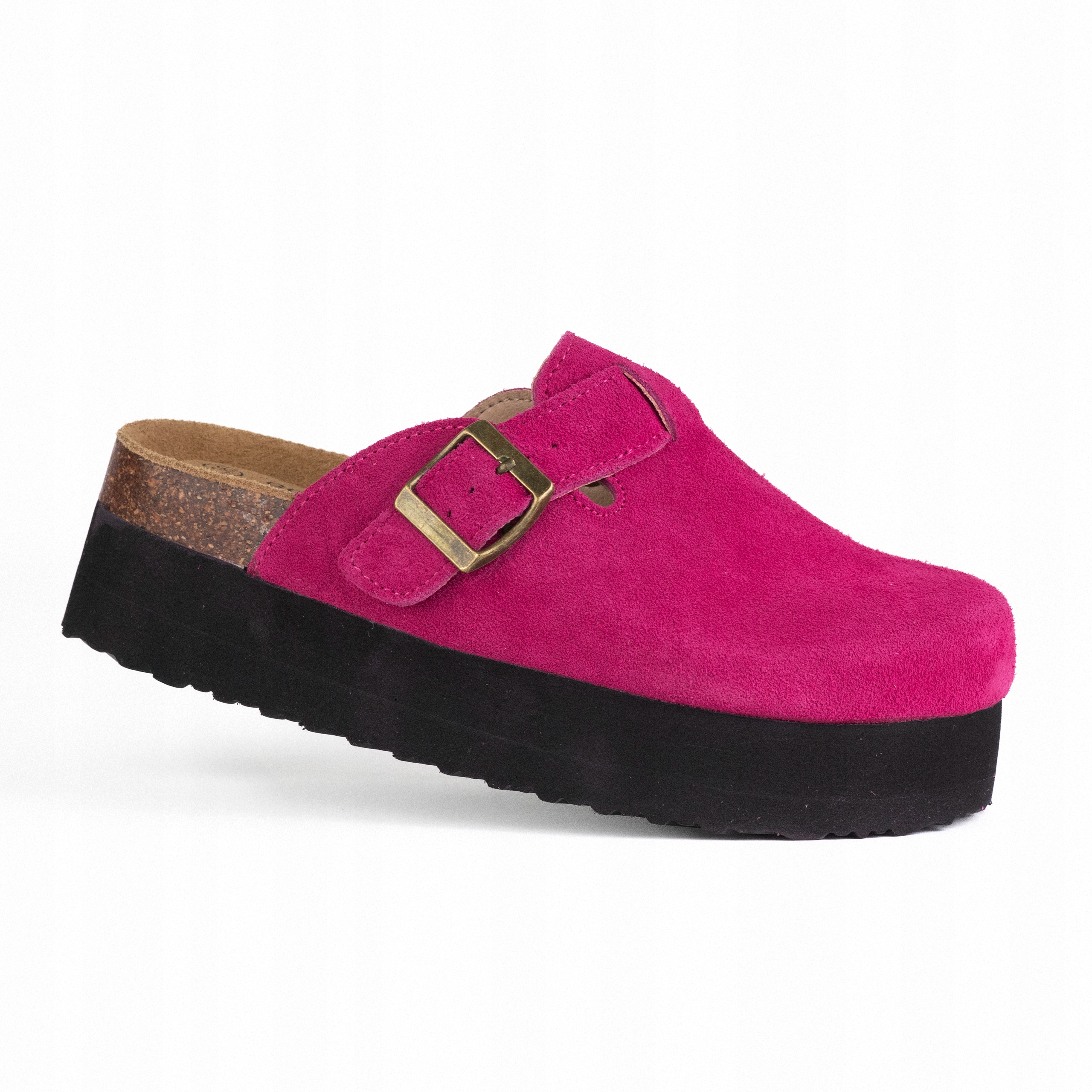 Nazouváky Goodin SW-2662 z měkké semišové kůže, pohodlné, fuchsiové, 40