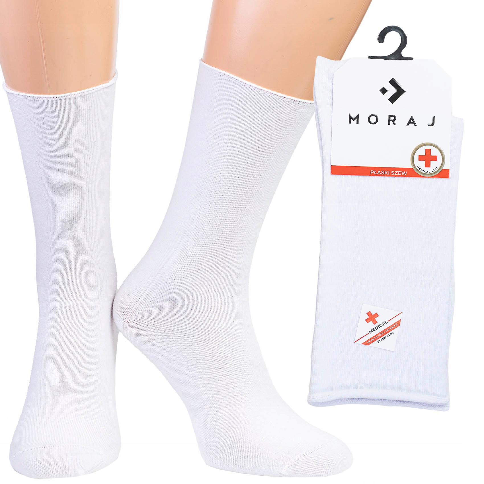 

Skarpetki Bezuciskowe Moraj Medical-białe r.38-41