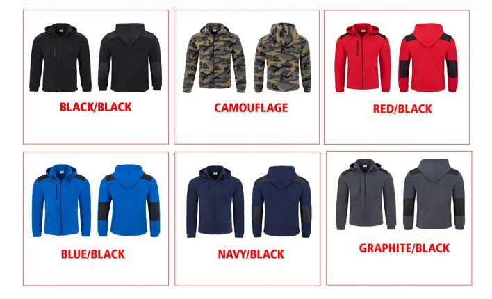 Polar z kapturem z haftem LOGO firma HAFT premium Kod producenta FLRA 340