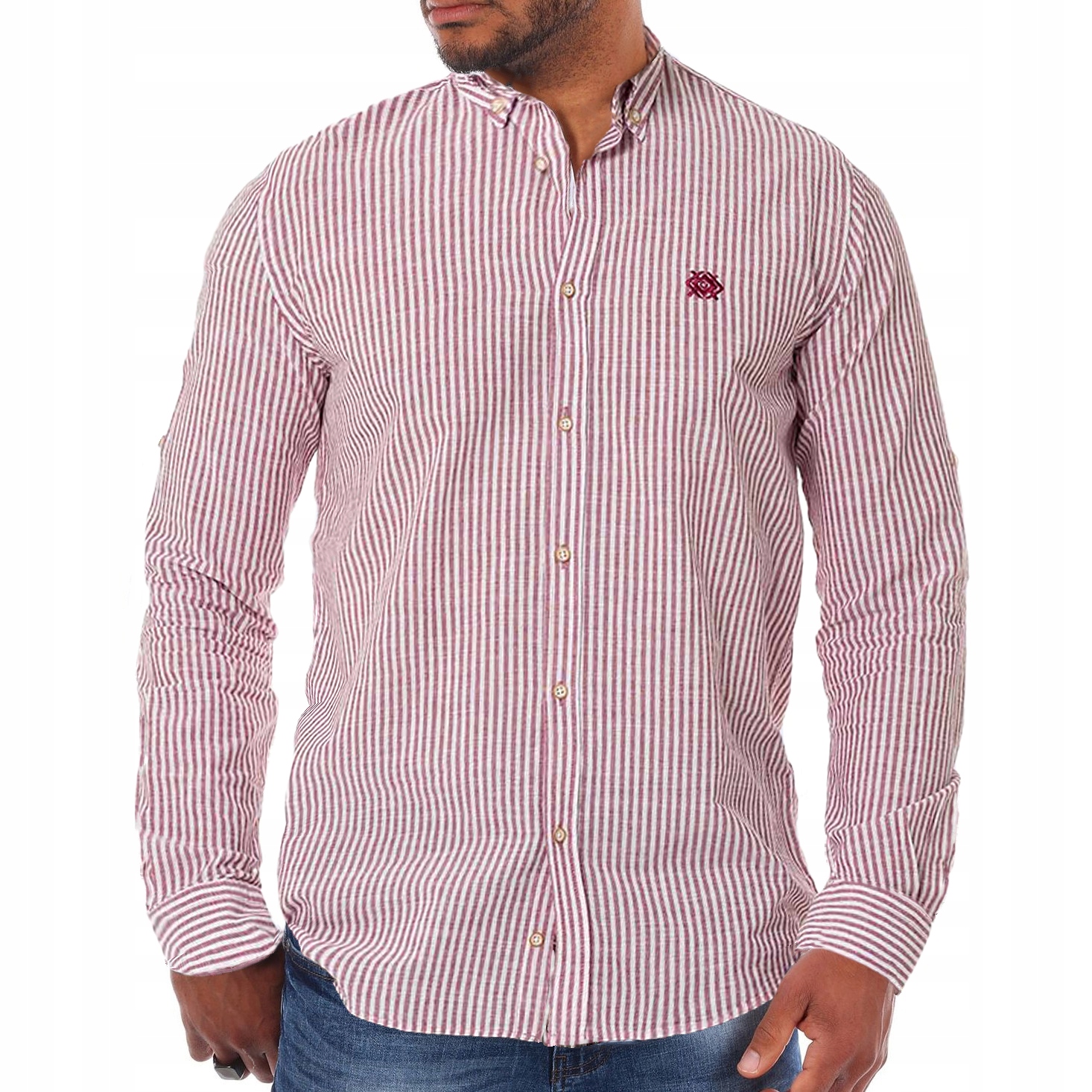 Pánská košile Premium Casual bavlněná s přídavkem lnu Regular