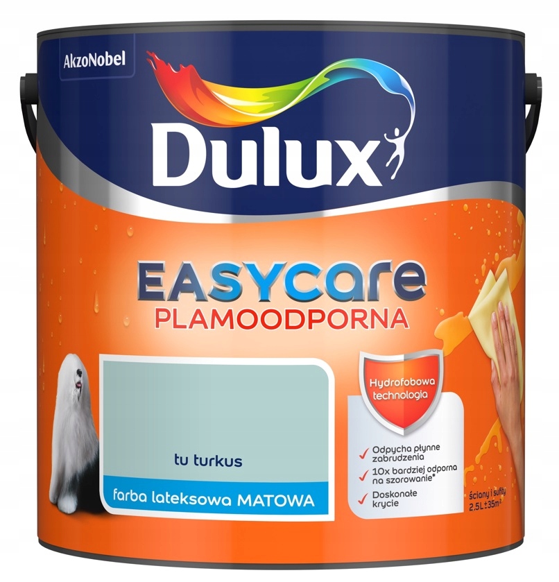 

Farba Dulux Easy Care tu turkus, 2.5l
