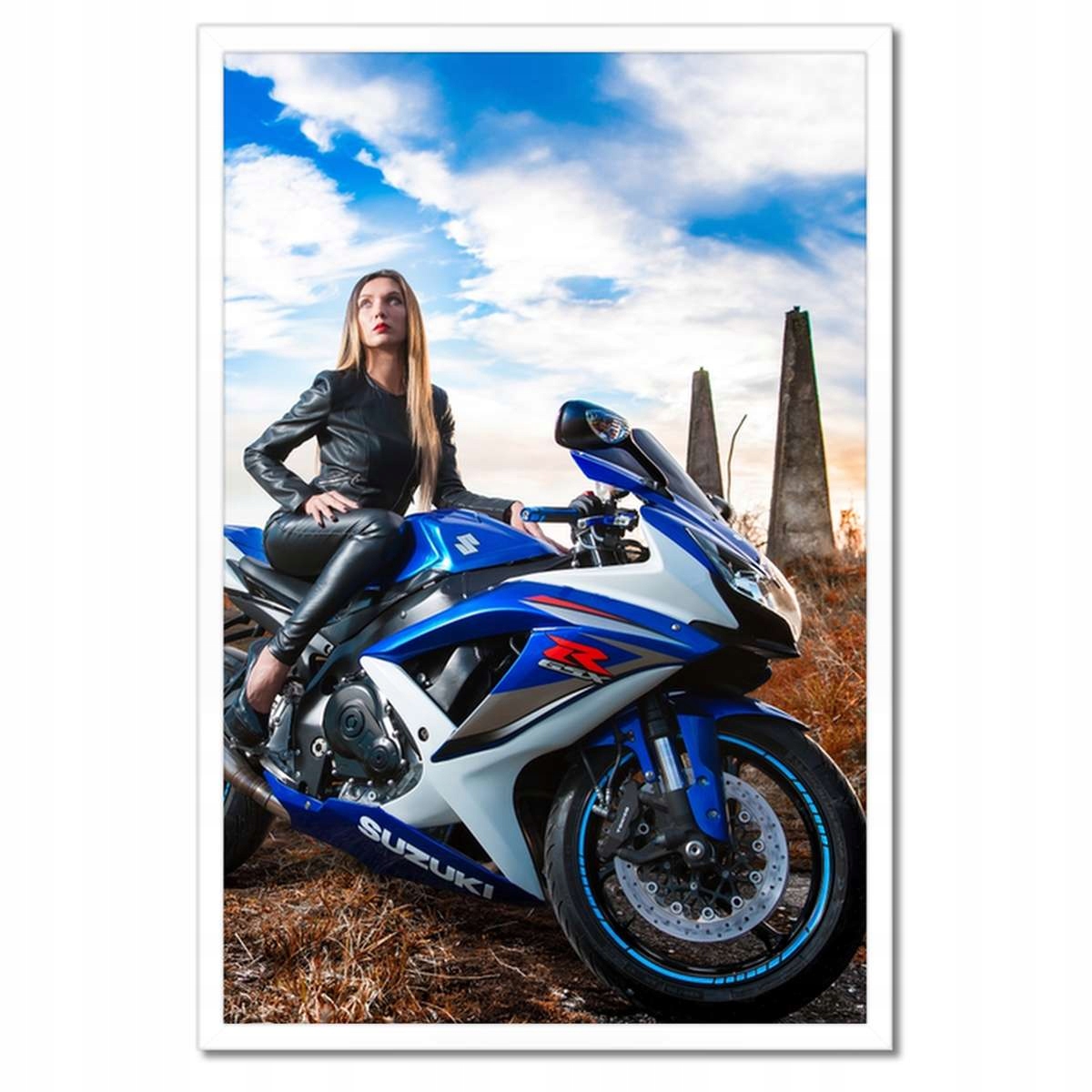 Plakáty v rámu 40x60 Dívka na závodníku Motor