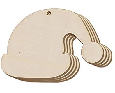 

Czapka Mikołaja Dekoracja Zawieszka Drewniana 8cm