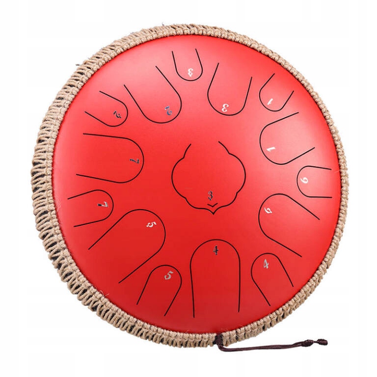 Hluru TWR15-14-RED Tongue Drum Tank Handpan