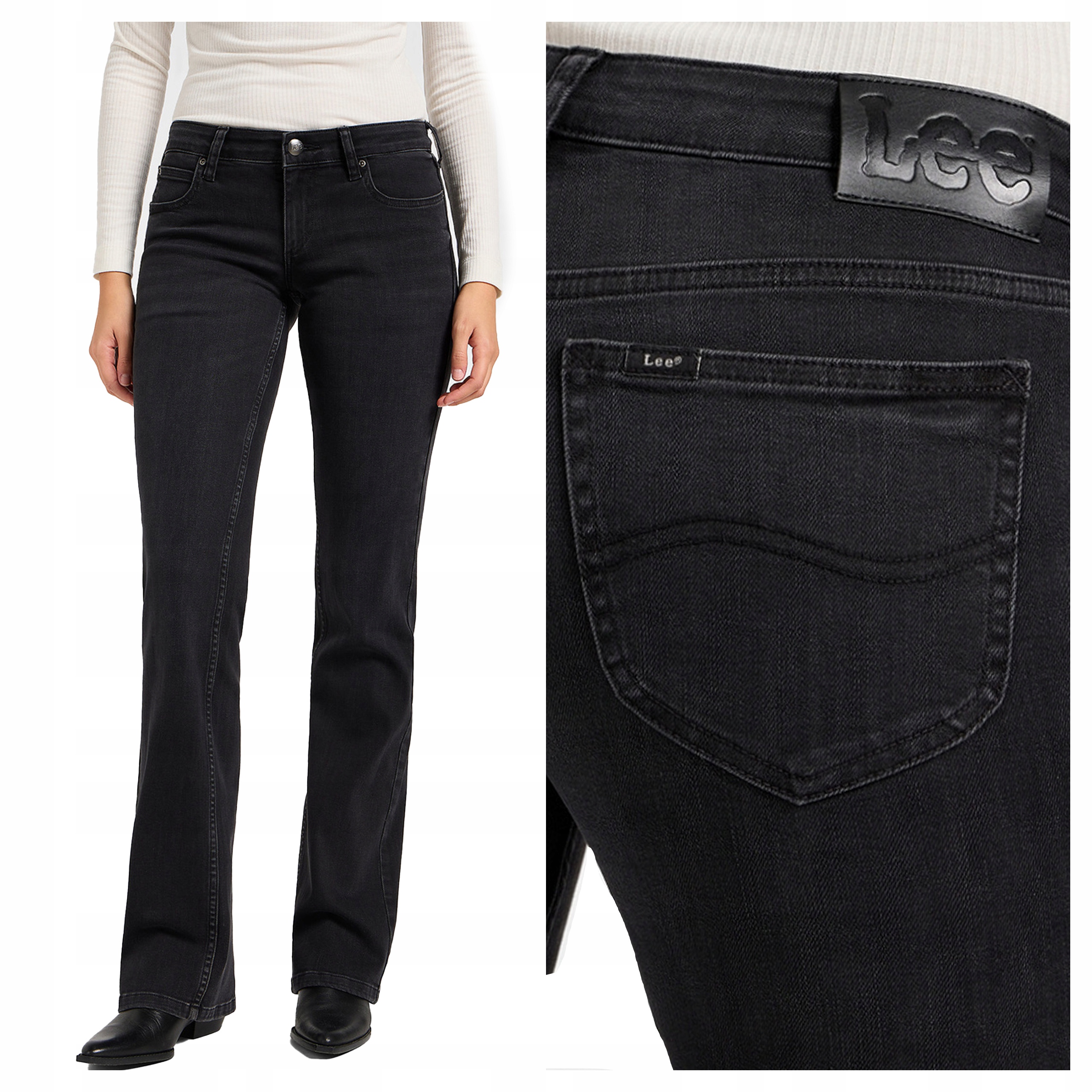 Dámské džínové kalhoty Lee Jessica Skinny Fit Černé Bavlněné W28 L31