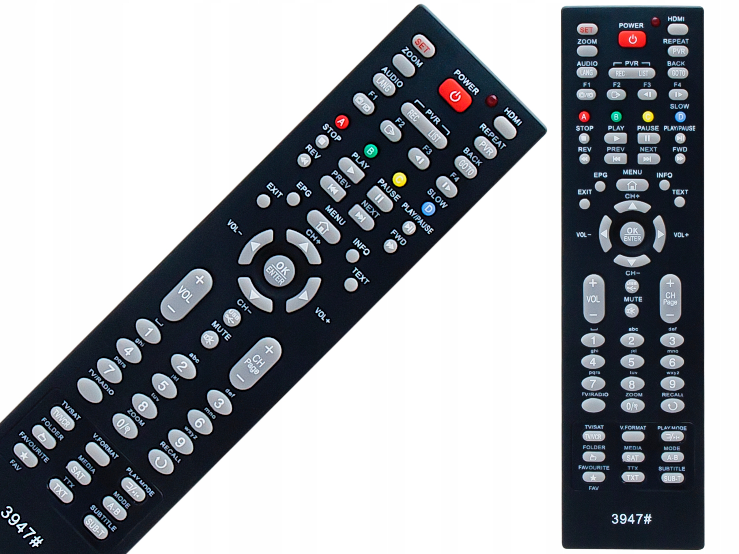 Pilot uniwersalny tunerów dekoderów TV DVBT DVB-T2 Model 3947#