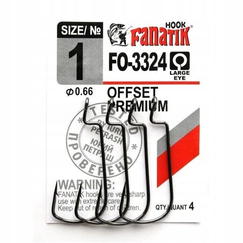 

Fanatik Haczyk FO-3324- 1/45mm 4szt Offset Premium