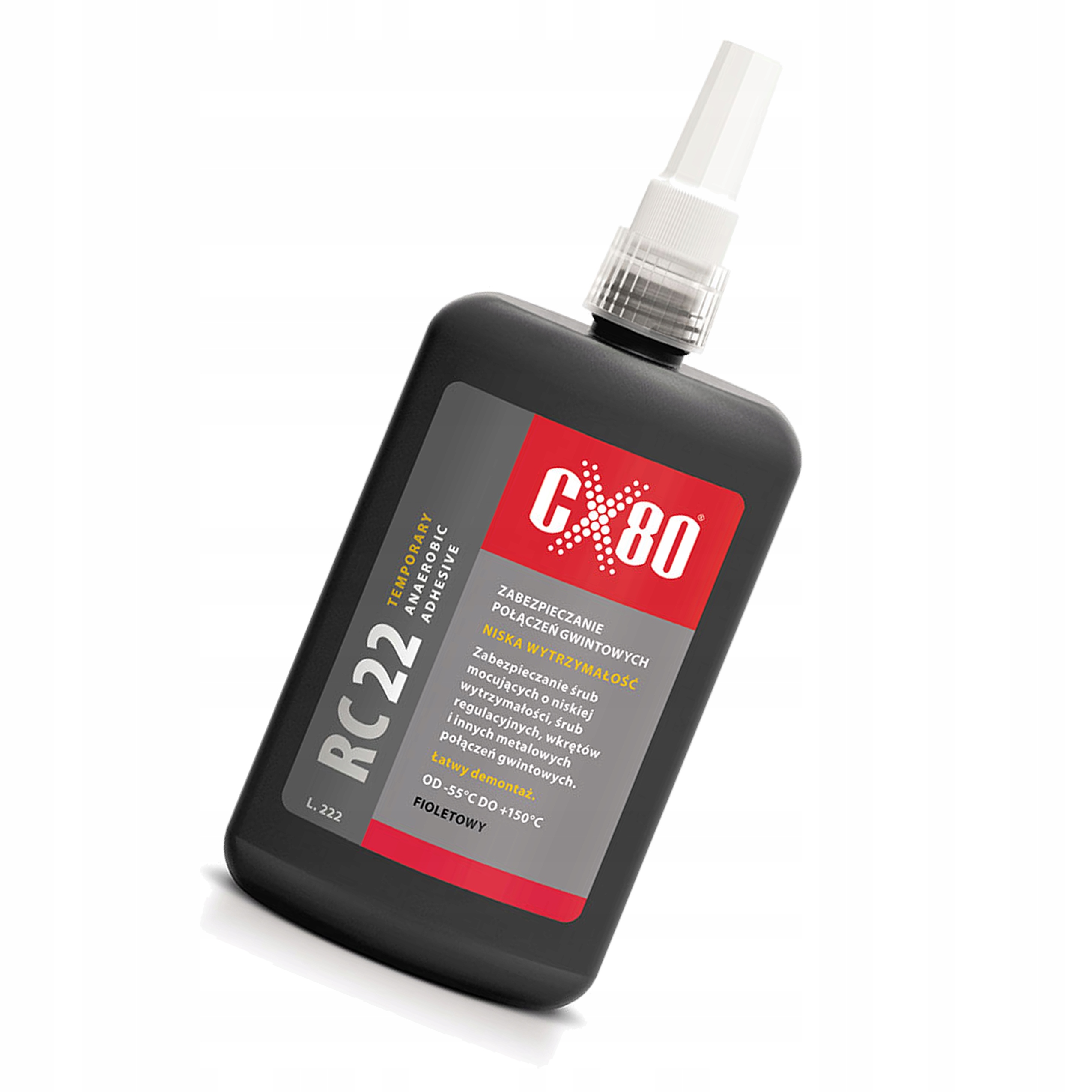 CX80 Klej RC22 Fioletowy do małych gwintów L 222 Słaby 250ml