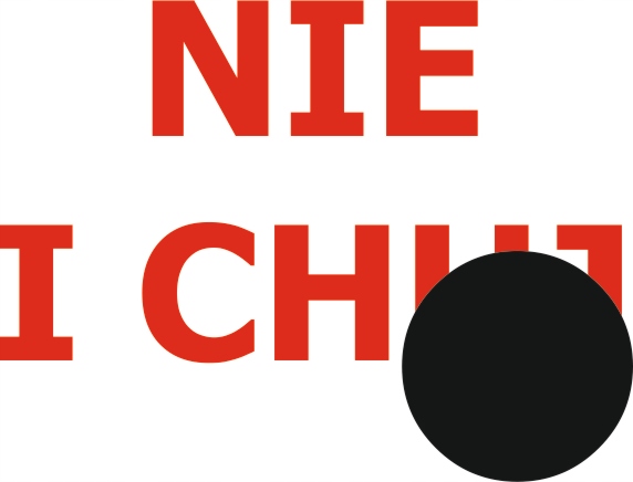 Pieczątka NIE I CH.. Wagraf B2s 38x14mm śmieszna na prezent Rodzaj elementu stemplującego Gumka laserowa