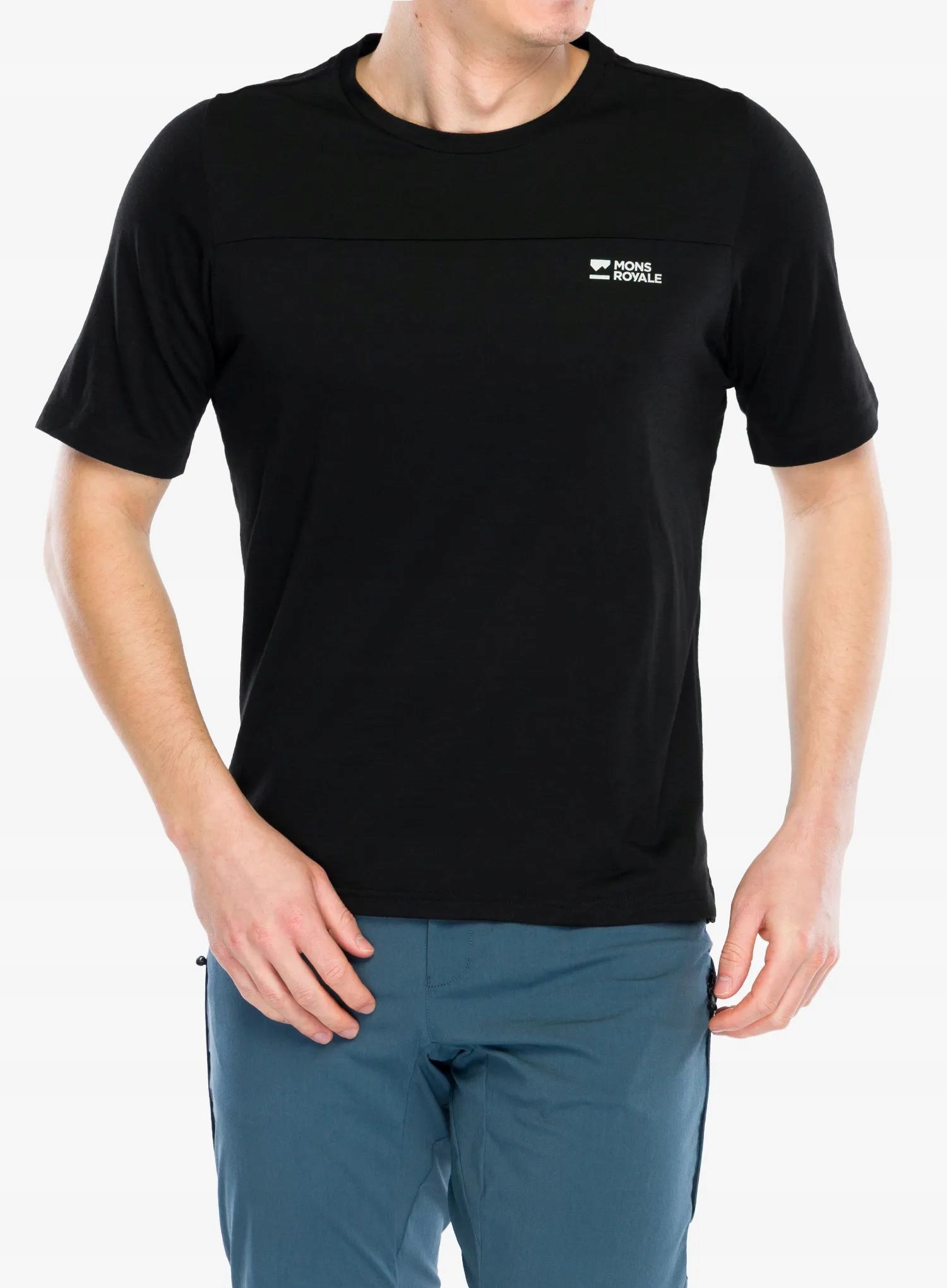 Cyklistický dres Mons Royale Diversion Merino Bike Jersey Ss černá L