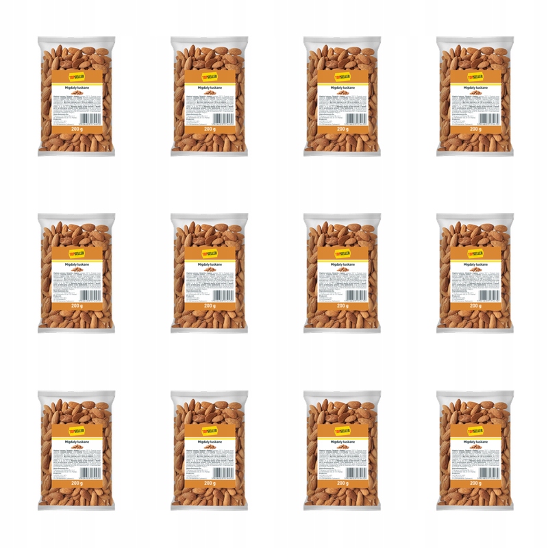 Topseller Migdały łuskane 200 g X12
