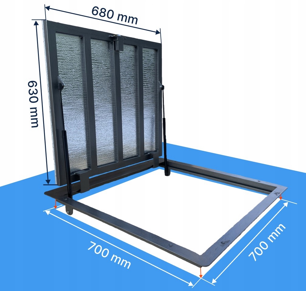 Podlahový revízny poklop do pivnice 700 x 700 mm