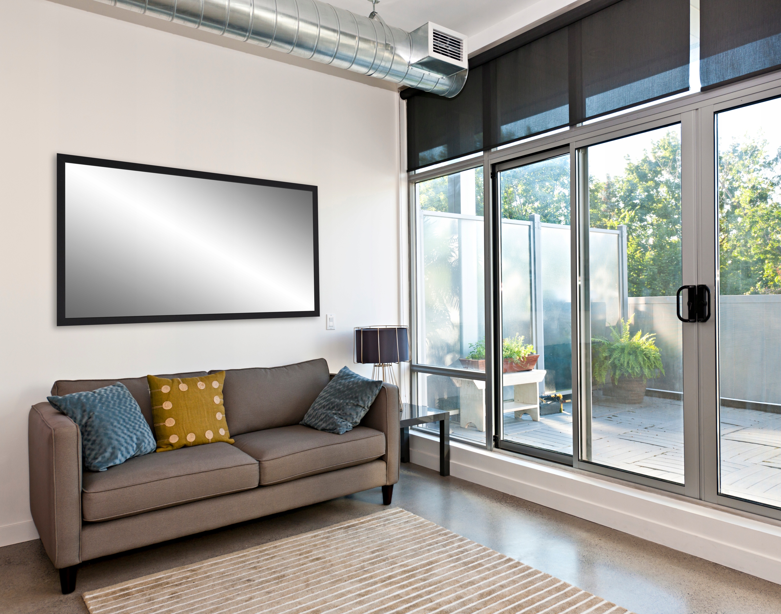 LUSTRO 90x60 BIAŁE LUB CZARNE WĄSKA RAMA Kod producenta LB20096